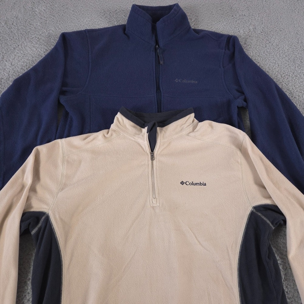 LOT OF 2 Columbia Jacket Mens Large Steens Mountain Klamath Range II Fleece Zip